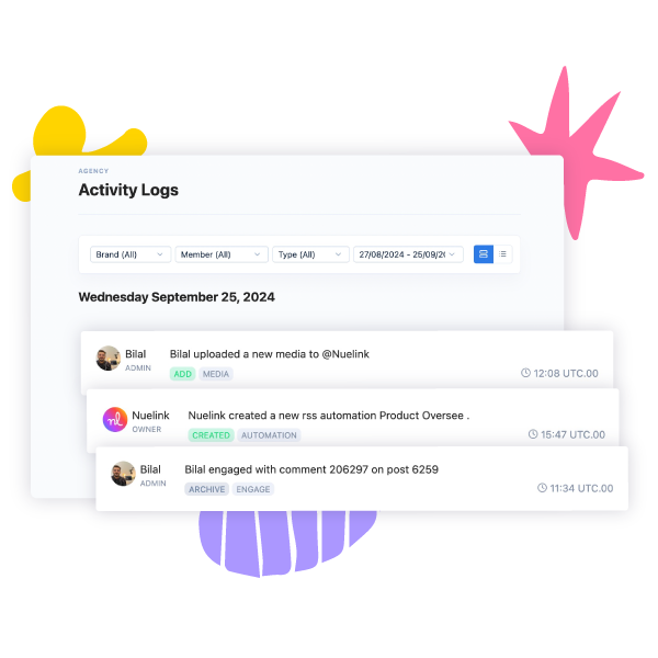 Team Activity Logs for Agencies